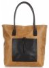 GEANȚĂ DIN PIELE shopper bag Genuine Leather roșcat 358